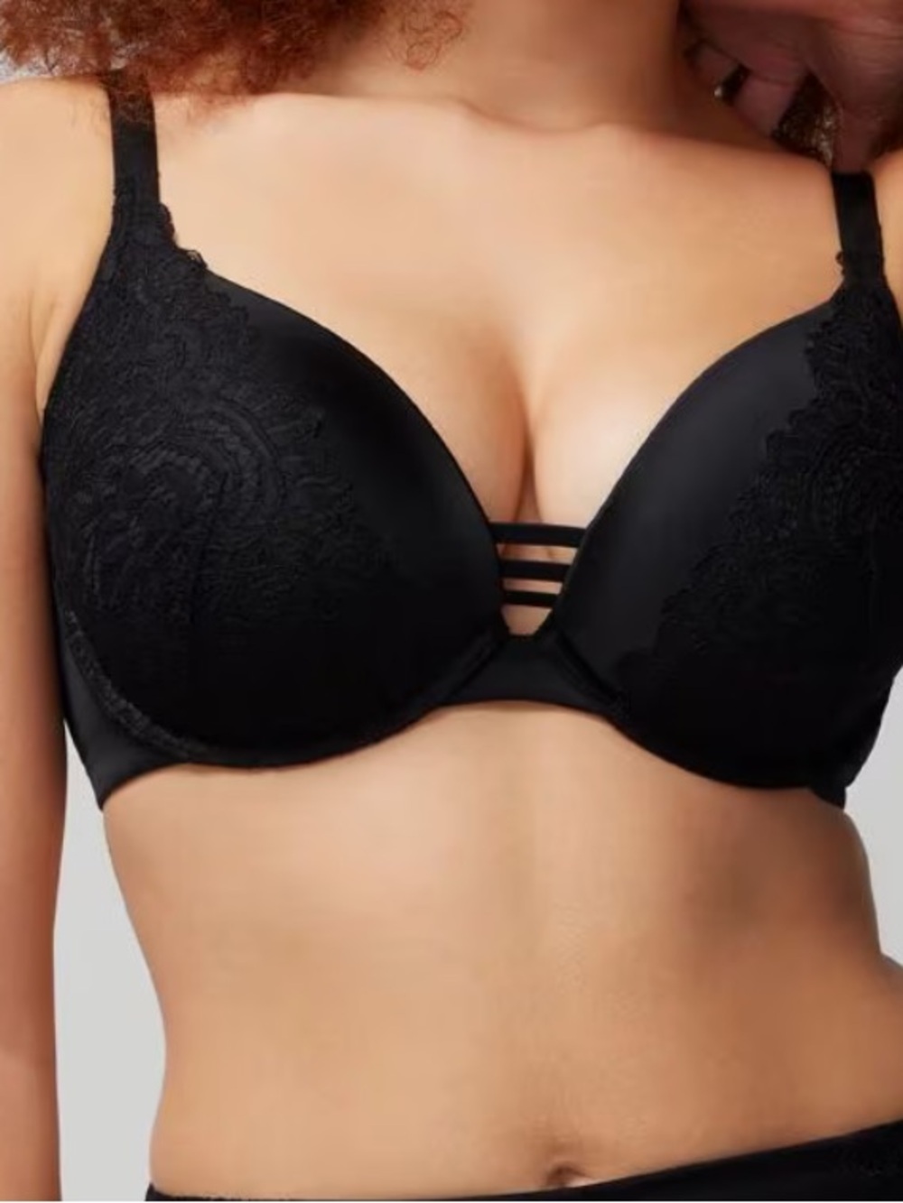 Soma STUNNING Push-up Plunge Bra with Lace Sz 34H